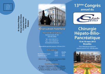 13ème Congrès Chirurgie Hépato-Bilio- Pancréatique