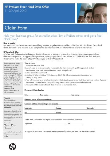 Claim Form - HP - United Kingdom - Hewlett-Packard