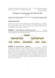 Übungen zu Informatik III (WS 08/09) - Institut für Informatik ...