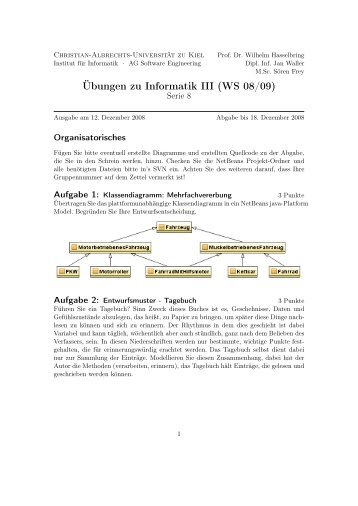 Übungen zu Informatik III (WS 08/09) - Institut für Informatik ...
