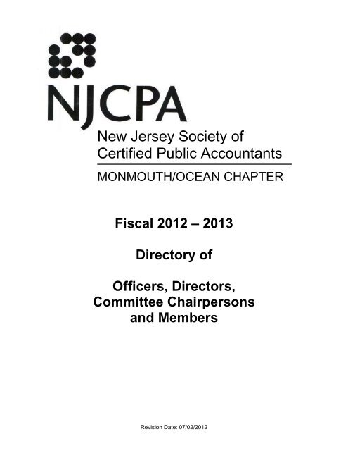 Committee Members - New Jersey Society of Certified Public ...