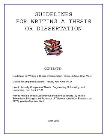 guidelines for dissertation writing