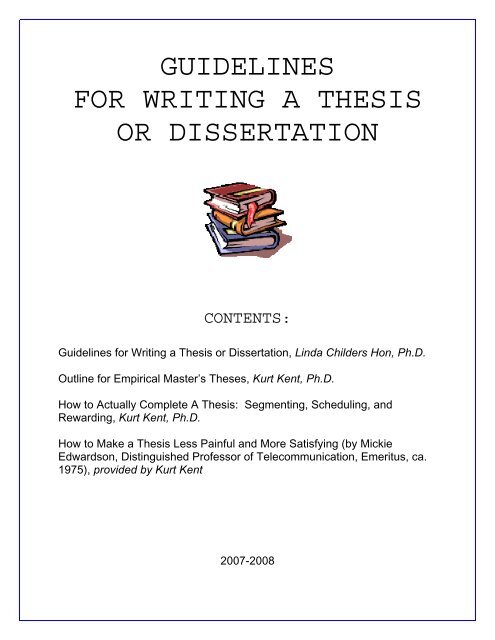 phd thesis formatting guidelines