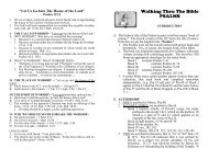Walking Thru The Bible PSALMS