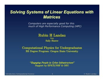 Slides (pdf) - Physics at Oregon State University