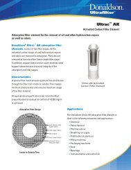Ultrac AK Activated Carbon Filter Element - Donaldson Company, Inc.