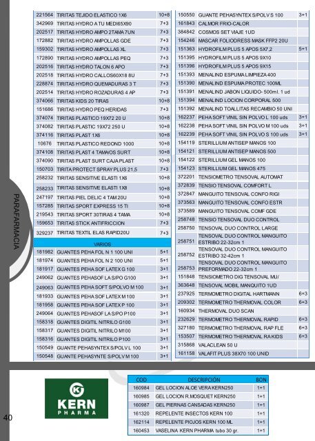 Catalogo General CRUZFARMA Mayo-Agosto 2012 - Guifarco