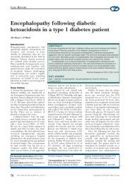 Encephalopathy following diabetic ketoacidosis - Practical Diabetes