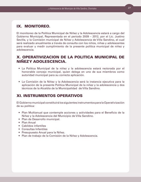 PolÃ­tica Municipal de AtenciÃ³n Integral a la NiÃ±ez y ... - Sidoc