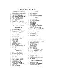 CESSNA 172 CHECKLIST - Rockcliffe Flying Club