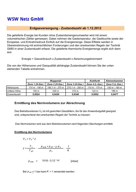 Zustandszahl - WSW Netz-GmbH!