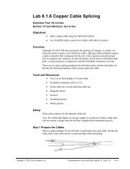 Lab 8.1.6 Copper Cable Splicing