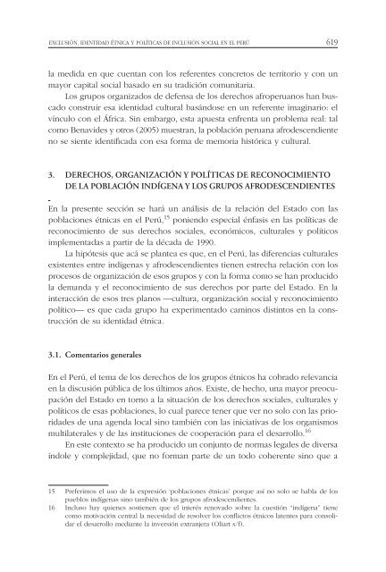 exclusión, identidad étnica y políticas de inclusión social en el perú