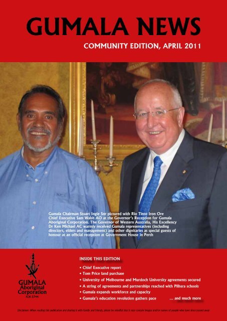 Gumala News - April 2011 Community Edition - Gumala Aboriginal ...