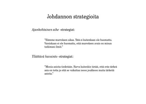 TieteellisestÃ¤ kirjoittamisesta ja tutkimussuunnitelman laatimisesta