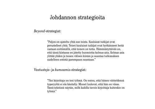 TieteellisestÃ¤ kirjoittamisesta ja tutkimussuunnitelman laatimisesta