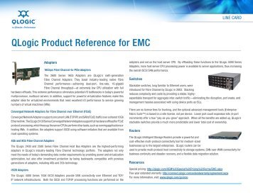 QLogic Product Reference for EMC