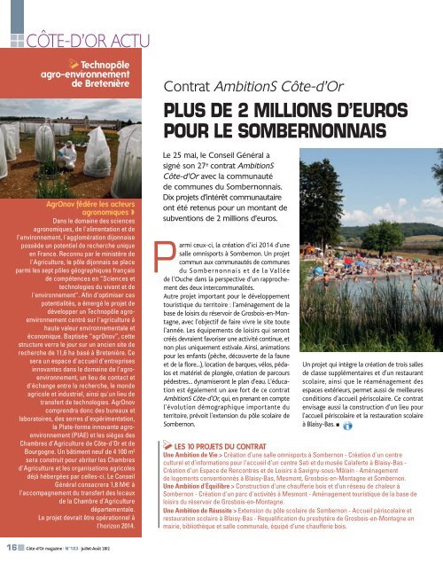 TÃ©lÃ©charger CÃ´te-d'Or magazine NÂ°123 - juillet 2012 en PDF