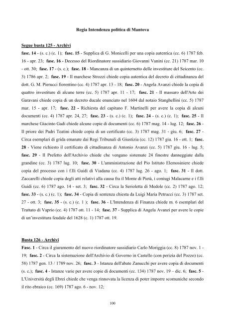 Regia Intendenza politica di Mantova - Istituto Centrale per gli Archivi