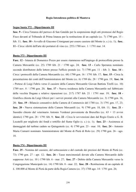 Regia Intendenza politica di Mantova - Istituto Centrale per gli Archivi