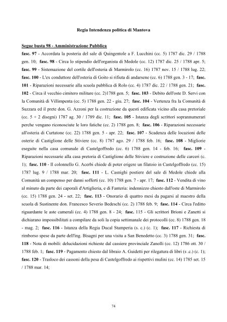 Regia Intendenza politica di Mantova - Istituto Centrale per gli Archivi