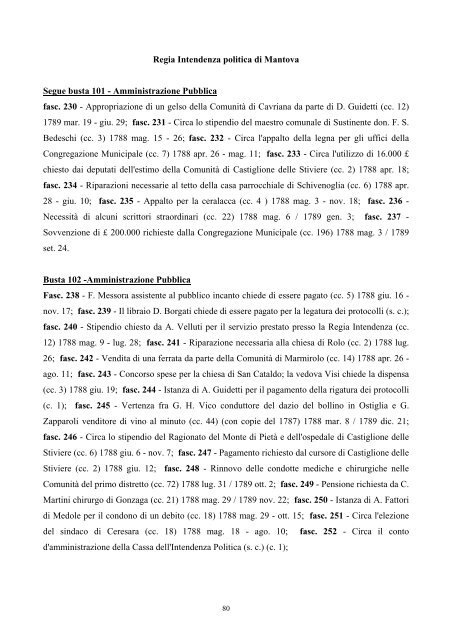 Regia Intendenza politica di Mantova - Istituto Centrale per gli Archivi