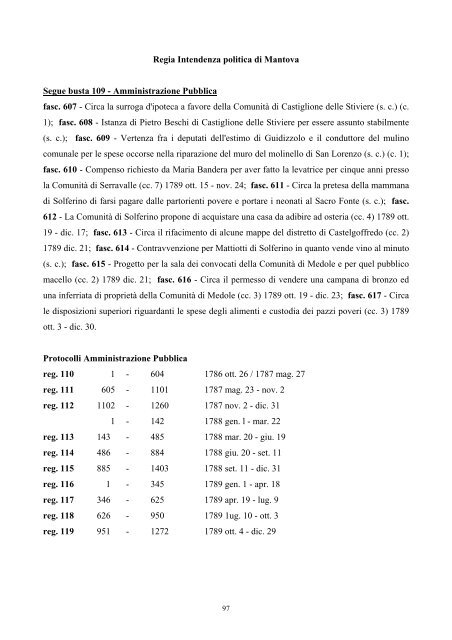 Regia Intendenza politica di Mantova - Istituto Centrale per gli Archivi