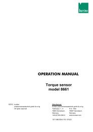 Torque sensor model 8661 OPERATION MANUAL