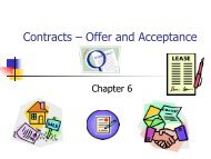 Contracts Ã¢Â€Â“ Offer and Acceptance