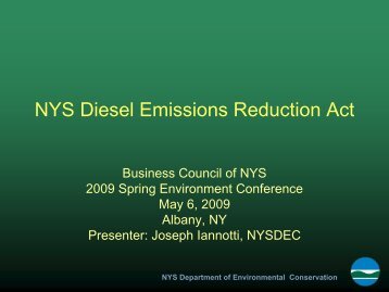 NYS Diesel Emissions Reduction Act