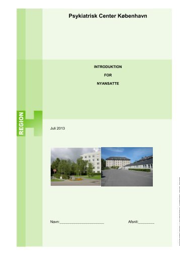 Introduktionsmappe - Region Hovedstadens Psykiatri