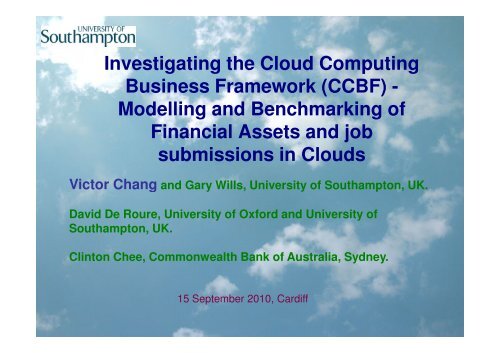 Investigating the Cloud Computing Business Framework (CCBF ...