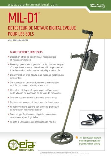 DETECTEUR DE METAUx DIGITAL EvOLUE POUR LES SOLS