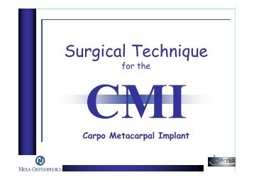 CMI Implant - Surgical Techniques