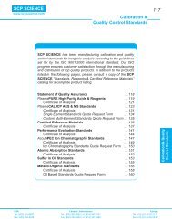 Calibration and Quality Control Standards - SCP Science