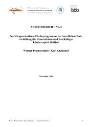 ARBEITSBERICHT No. 6 Nachfrageorientierte ... - Effekte-projekt.de