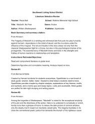 Literature Review Macbeth - Southwest Licking Local School District