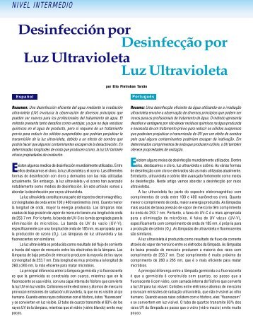 Desinfección por Luz Ultravioleta - Agua Latinoamérica