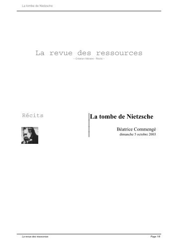 La tombe de Nietzsche - La Revue des Ressources