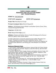 parks canada agency research and collection permit (not ... - NIRB
