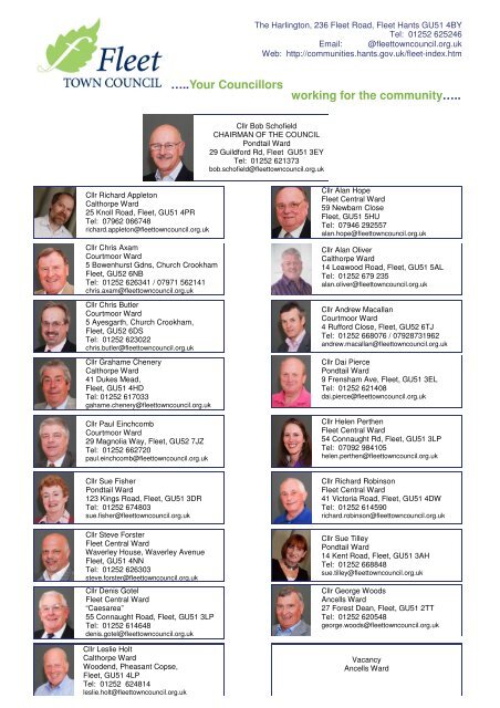 Councillor poster 2011 - 2012 - Hampshire County Council