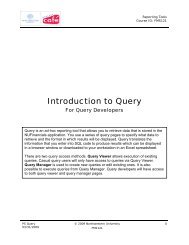 Introduction to Query - Northwestern University