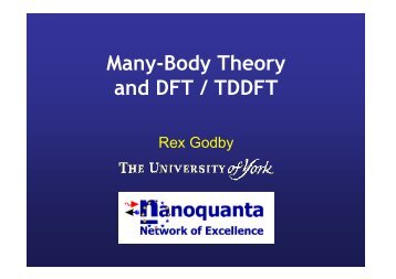 Many-Body I - TDDFT.org