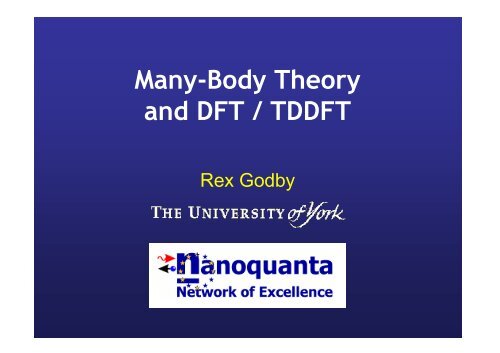 Many-Body I - TDDFT.org