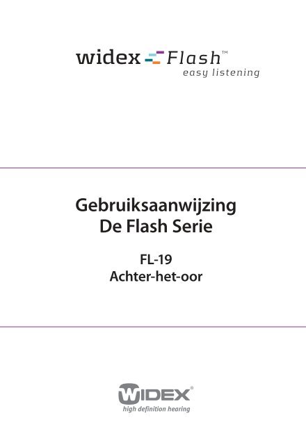 Gebruiksaanwijzing De Flash Serie - Widex