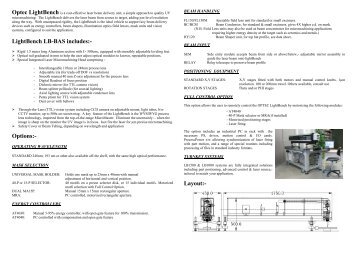 Download LightBench brochure (PDF) - Laser Lines Ltd.