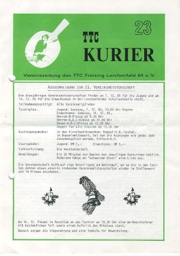 23. TTC Kurier - TTC Freising-Lerchenfeld