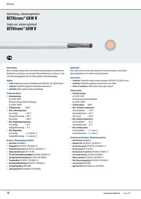 Hochwertige Industriekabel Premium Industry Cables - LEONI ...