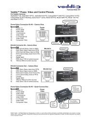 Vaddio Power and Video Pinouts