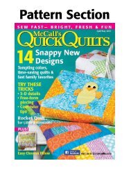 Pattern Section - McCalls Quilting